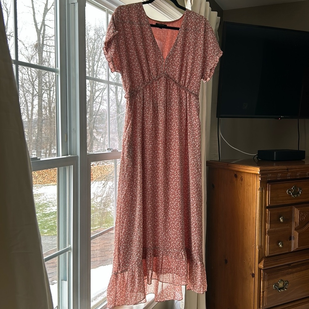 Wishlist Size Small Ditzy Print Chiffon Lined Dre… - image 1